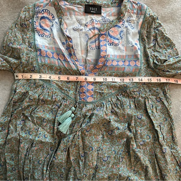 Vici long sleeve bohemian blouse size S - Picture 7 of 7